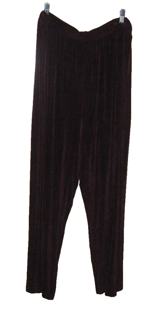 Vikki Vi Vl8650 Womens Purple Slinky Stretch Pull On Dress Pants 3x Made In Usa Ebay