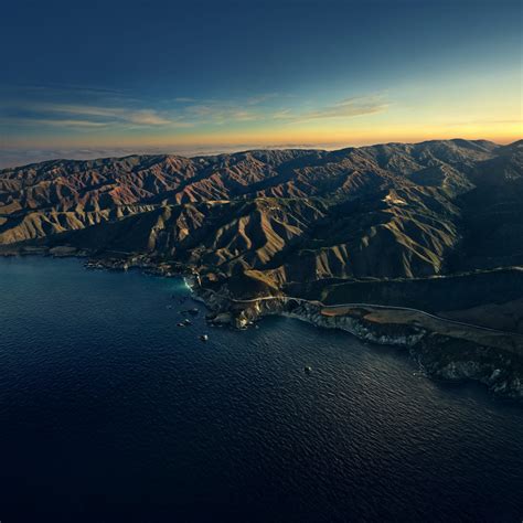 California, pacific ocean, mcway falls, 4k, 5k, sunset, big sur. Apple macOS Big Sur wallpaper: Download iOS 14 wallpaper 4K