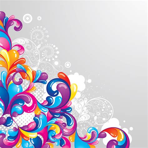 Set Of Colored Swirl Vector Backgrounds Art 02 Free Download
