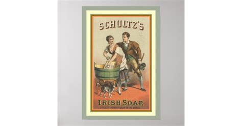 Vintage Ad Poster Schultzs Irish Soap 13 X 19 Zazzle
