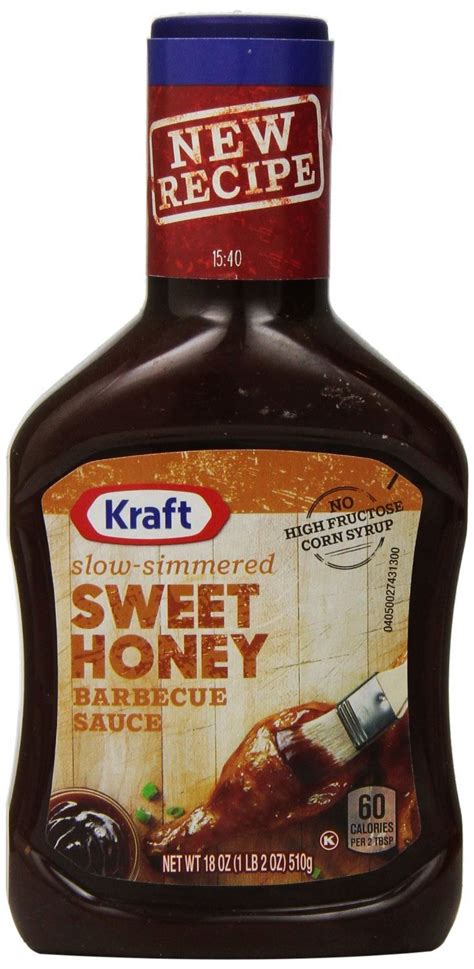 Kraft Barbecue Sauce New Recipe Slow Simmered Sweet Honey 18 Ounce