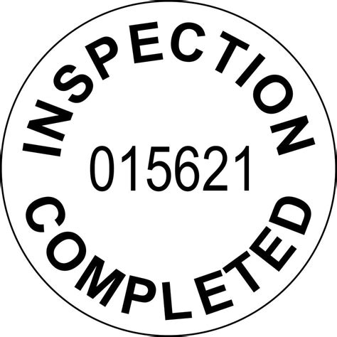 Customised Qc Inspection Stamp Inspection Completed Uk