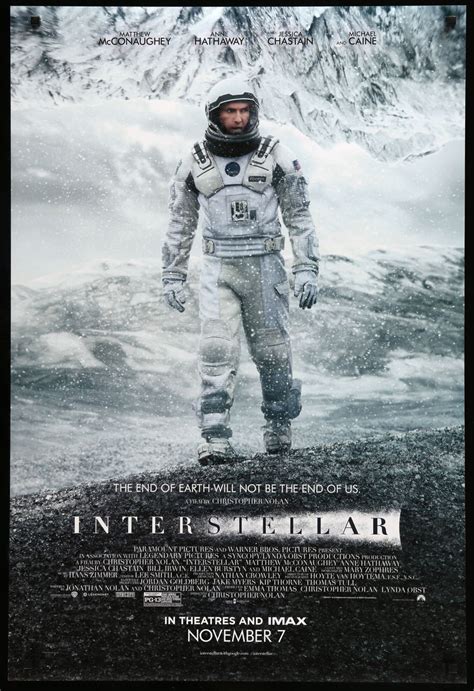 Interstellar 2014 Original One Sheet Movie Poster Original Film Art