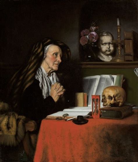 Nicolaes Maes An Old Woman Praying Ca Oil On Canvas X