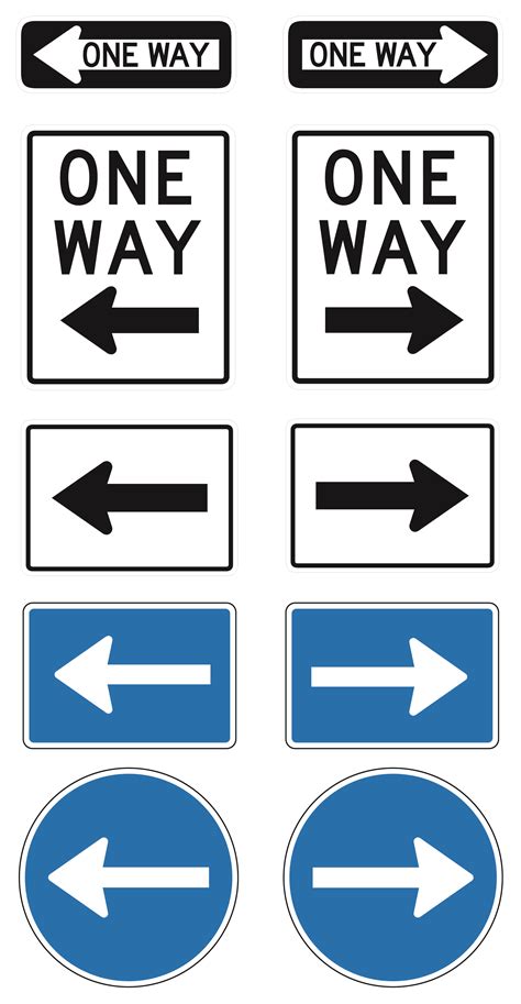 Free One Way Road Sign Vectors Signs And Symbols