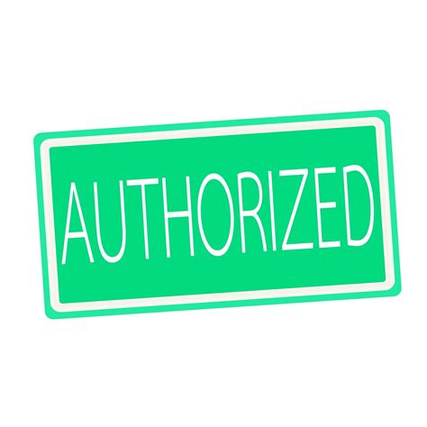 Authorized White Stamp Text On Green Free Stock Photo Public Domain