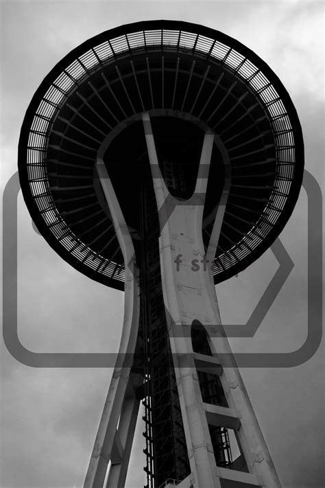 Seattle Space Needle Black And White Photo Etsy