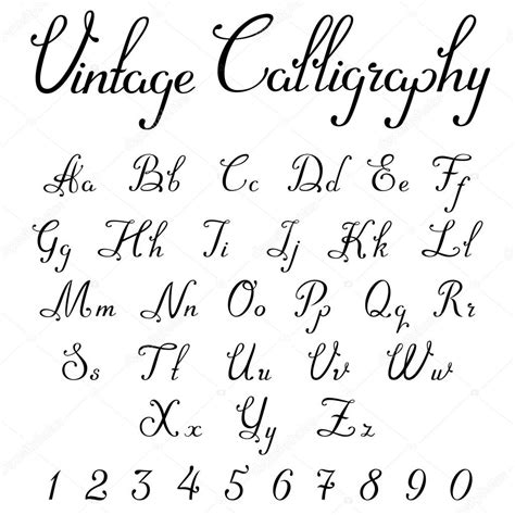 Vintage Calligraphic Script Font Stock Vector Image By ©sentavio 118328246