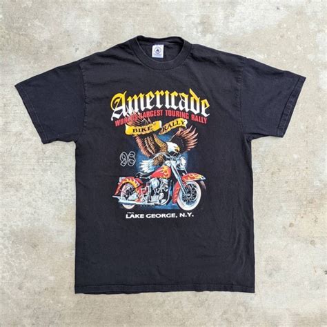 Vintage Lake George Ny Americade Bike Rally 98 T Shirt Etsy