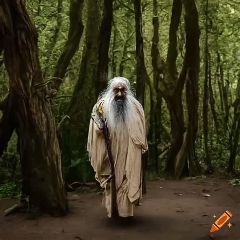 Ethiopian Orthodox Monk Walking In A Forest On Craiyon