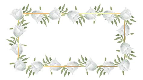 Flowers Green Leaves And Flowers Decorative Frame Flowers Bright