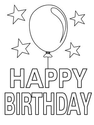 Free Printable Birthday Coloring Cards Cards, Create and Print Free