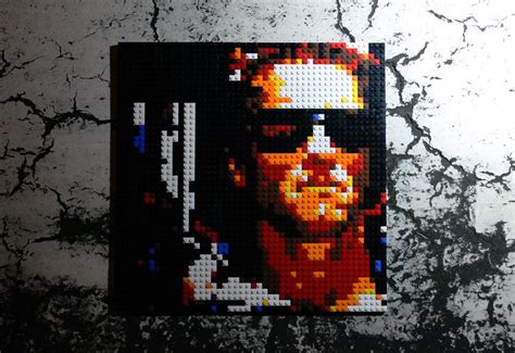 Lego Mosaic Of Arnold Schwarzenegger As The Terminator Created Using