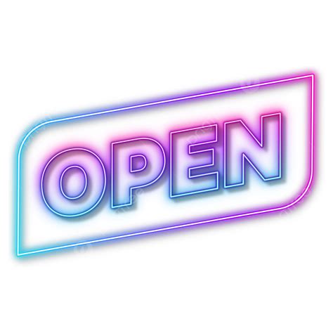 None Open Sign Text Design Vector Open Neon Open Neon Png And Vector