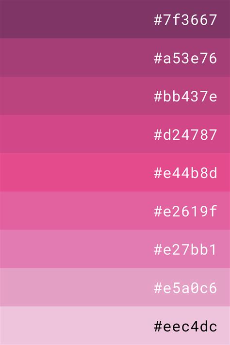 Pink Color Palette Hex Color Palette Color Palette Pink Color Palette Challenge