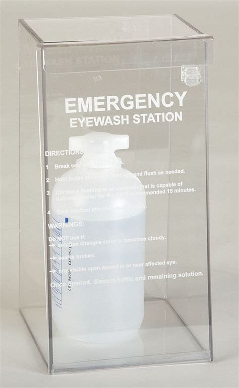 Questions & answers on portable eye wash station. GRAINGER APPROVED Eye Wash Station, 32 oz (Sold Separately) Bottle Size, 10 1/4 in Height, 5 3/8 ...