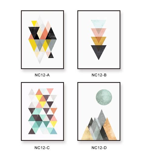 Abstract Geometry Color Canvas Paintings For Living Room Hd Print Nordic Style No Frame Painting