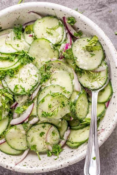 Easy Cucumber Salad Recipe Valentinas Corner