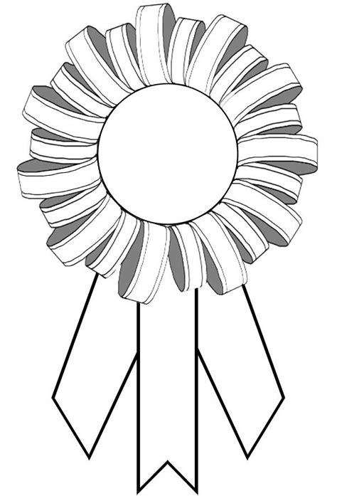 1st Place Ribbon Coloring Page