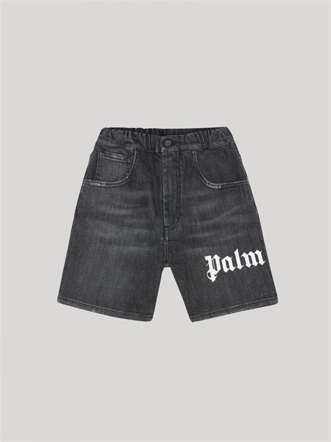 Logo Denim Shorts Palm Angels® Official