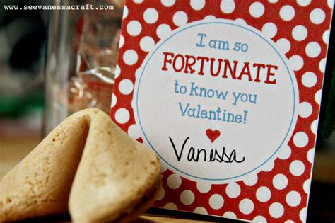 Printable Fortune Cookie Valentine Tags See Vanessa Craft