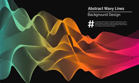 Colorful Abstract Wavy Lines Background Design 3087072 Vector Art At