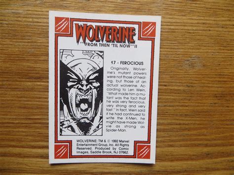 1992 Wolverine From Then Til Now Ii Card 17 Signed Sam The Maxx