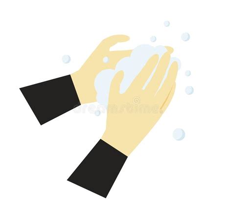 Keep A Clean Badge Hand Wash Illustration Sign And Illustration Of