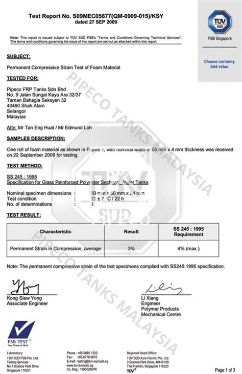 Water storage tanks (polytanks), h.d.p.e. Quality Assurance | PIPECO TANKS MALAYSIA