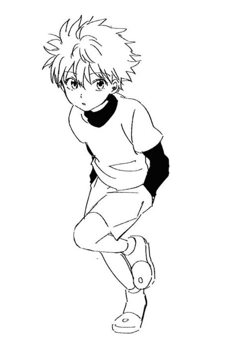 Hunter Killua Coloring Pages Coloriage Anime Gon Friends Printable