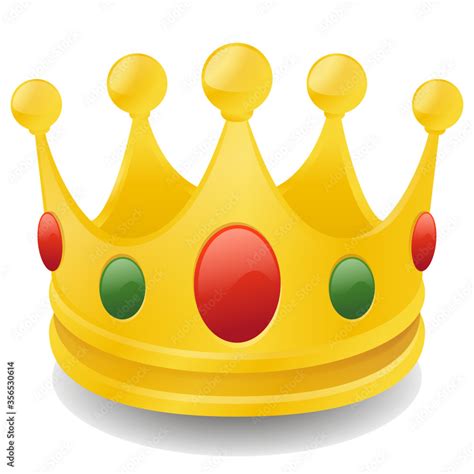 Crown Emoji Icon Object Symbol Gradient Vector Art Design Cartoon