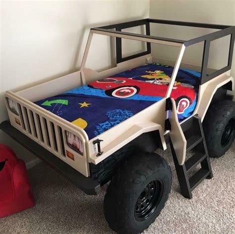 Jeep Bed Plans Twin Size Car Bed Etsy In 2021 Jeep Bed Kids Car