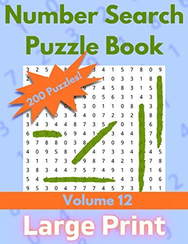 Number Search Puzzle Book Large Print 200 Puzzles Great For Adults
