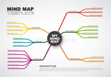 Vector Abstract Mind Map Infographic Template Stock Vector