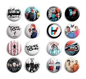 My Chemical Romance Twenty One Pilots X Pin Badges Buttons Round