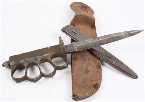 At Auction Wwi Us M1918 Trench Knife Lfandc W Scabbard Ww1