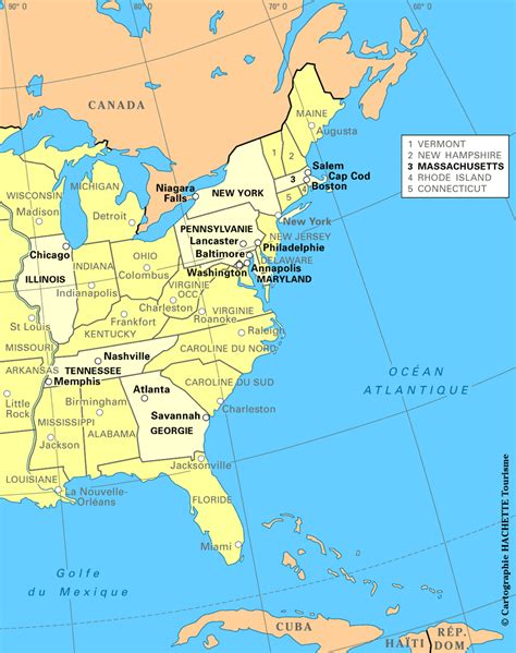 Carte États Unis Plan États Unis