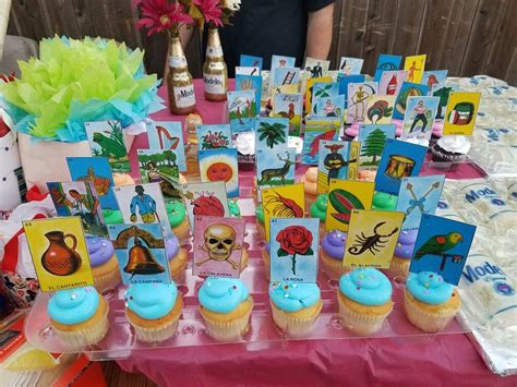 Loteria Cupcakes Mexican Birthday Parties Mexican Party Theme