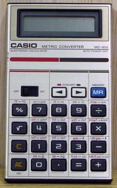 Casio Mc 800 Metric Converter