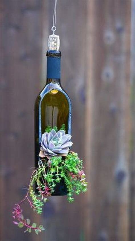Turn Wine Bottles Into Gorgeous Succulent Planters Diy Projects For