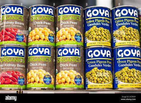 July 17 2020 Santa Clara Ca Usa Goya Foods Cans On Display In A
