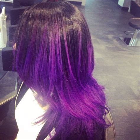 My Purple Ombré Hair Love It Black Top And Purple Underneath