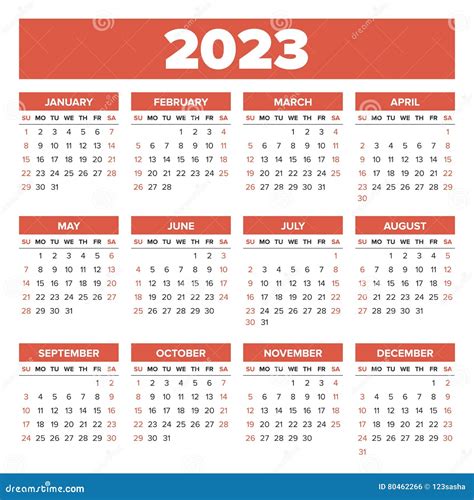Calendario Annuale 2023 Da Stampare