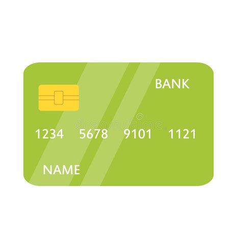 Credit Card Bank Plastic Card Template Vector Illustration Clip Art