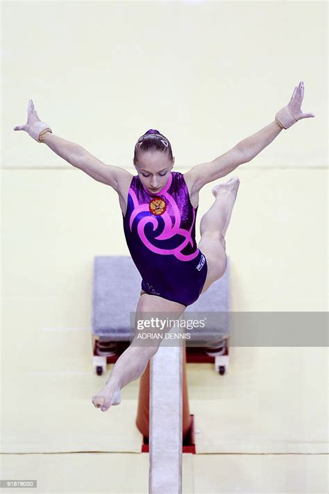 russia s ksenia semenova performs in the balance beam event during news photo getty images
