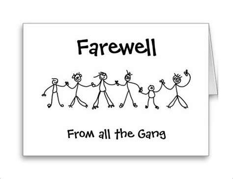 16 Farewell Card Template Word Pdf Psd Eps Free Within Printable