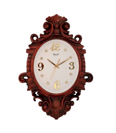 Antique Oval Wall Clock 2304dark Mahogany Steven Quartz Llp