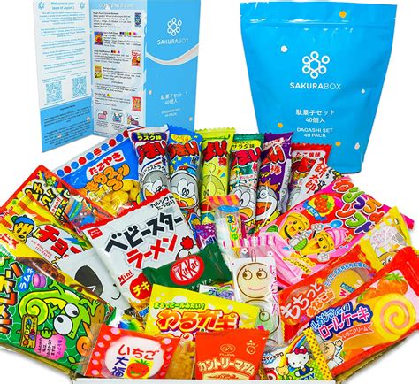 Sakura Box Japanese Candy And Snacks 40 Piece Dagashi Set Food T Uk Grocery