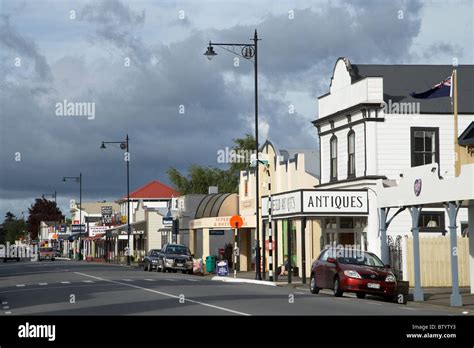 Main Street Greytown Wairarapa North Island New Zealand Stock Photo