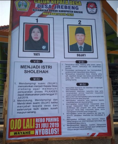 Viral, Calon Kades di Gresik Buat Visi Misi Unik | TIMES Indonesia